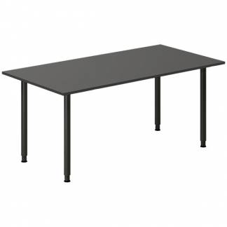 Skrivebord DNA, Antracit 1600x800 mm I-ben/Sort