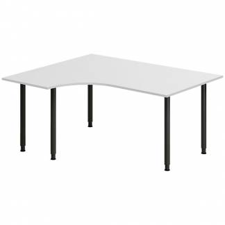 Skrivebord DNA, Lysgr&aring; 1600x1200 mm Venstre I-ben/Sort