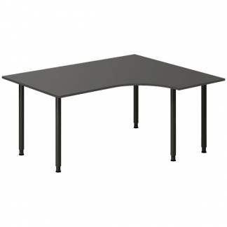 Skrivebord DNA, Antracit 1600x1200 mm H&oslash;jre I-ben/Sort