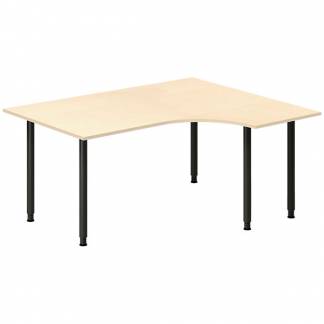 Skrivebord DNA, Birk 1600x1200 mm H&oslash;jre I-ben/Sort