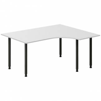 Skrivebord DNA, Lysgr&aring; 1600x1200 mm H&oslash;jre I-ben/Sort
