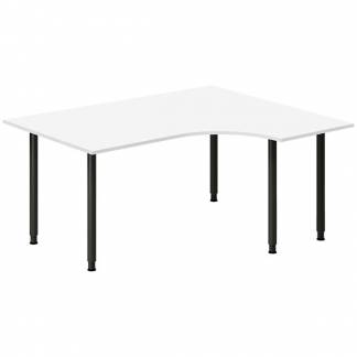 Skrivebord DNA, Hvid 1600x1200mm H&oslash;jre I-ben/Sort