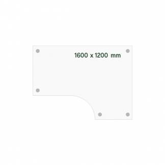 Skrivebord DNA, Hvid 1600x1200mm H&oslash;jre I-ben/Sort