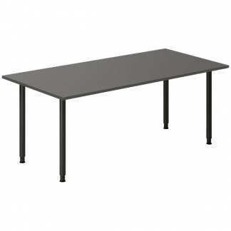 Skrivebord DNA, Antracit 1800x800 mm I-ben/Sort