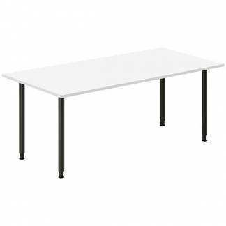 Skrivebord DNA, Hvid 1800x800mm I-ben/Sort