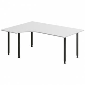 Skrivebord DNA, Lysgr&aring; 1800x1200 mm Venstre I-ben/Sort
