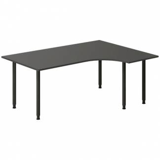 Skrivebord DNA, Antracit 1800x1200 mm H&oslash;jre I-ben/Sort