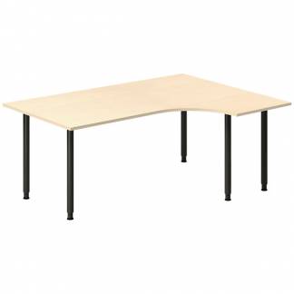 Skrivebord DNA, Birk 1800x1200 mm H&oslash;jre I-ben/Sort