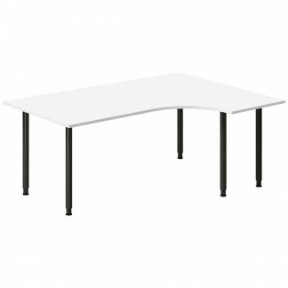 Skrivebord DNA, Hvid 1800x1200mm H&oslash;jre I-ben/Sort