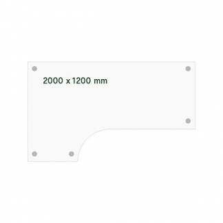 Skrivebord DNA, Birk 2000x1200 mm Venstre I-ben/Sort