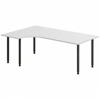 Skrivebord DNA, Lysgr&aring; 2000x1200 mm Venstre I-ben/Sort