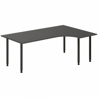 Skrivebord DNA, Antracit 2000x1200 mm H&oslash;jre I-ben/Sort