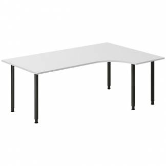 Skrivebord DNA, Lysgr&aring; 2000x1200 mm H&oslash;jre I-ben/Sort