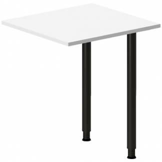 Skrivebord, tilbyg DNA Hvid 600x600mm I-ben Sort