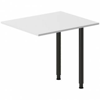 Skrivebord, tilbyg DNA Lys gr&aring; 800x600 mm I-ben Sort