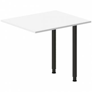 Skrivebord, tilbyg DNA Hvid 800x600mm I-ben Sort