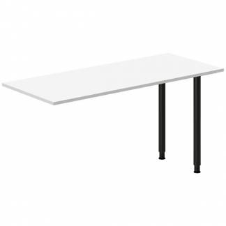 Skrivebord, tilbyg DNA Hvid 1400x600mm I-ben Sort