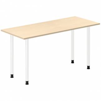 Skrivebord DNA, Birk 1400x600 mm I-ben/Hvid