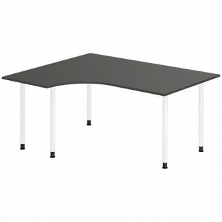 Skrivebord DNA, Antracit 1600x1200 mm Venstre I-ben/Hvid