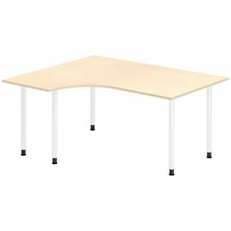 Skrivebord DNA, Birk 1600x1200 mm Venstre I-ben/Hvid