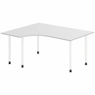 Skrivebord DNA, Lysgr&aring; 1600x1200 mm Venstre I-ben/Hvid