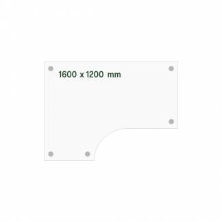 Skrivebord DNA, Lysgr&aring; 1600x1200 mm Venstre I-ben/Hvid