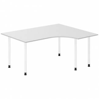 Skrivebord DNA, Lysgr&aring; 1600x1200 mm H&oslash;jre I-ben/Hvid