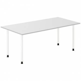 Skrivebord DNA, Lysgr&aring; 1800x800 mm I-ben/Hvid