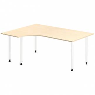 Skrivebord DNA, Birk 1800x1200 mm Venstre I-ben/Hvid