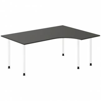 Skrivebord DNA, Antracit 1800x1200 mm H&oslash;jre I-ben/Hvid