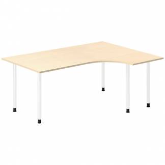 Skrivebord DNA, Birk 1800x1200 mm H&oslash;jre I-ben/Hvid