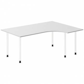 Skrivebord DNA, Lysgr&aring; 1800x1200 mm H&oslash;jre I-ben/Hvid