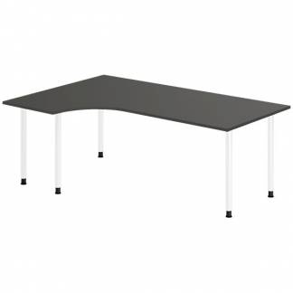 Skrivebord DNA, Antracit 2000x1200 mm Venstre I-ben/Hvid