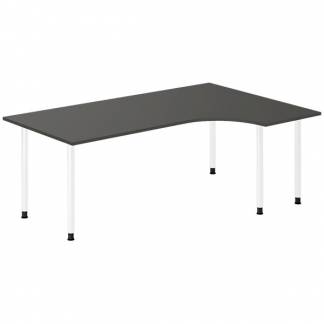 Skrivebord DNA, Antracit 2000x1200 mm H&oslash;jre I-ben/Hvid