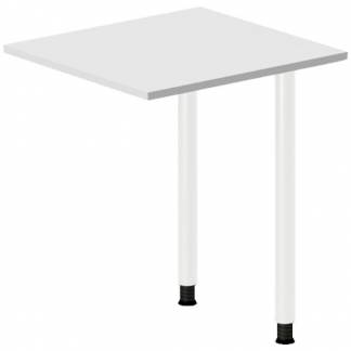 Skrivebord, tilbyg DNA Lys gr&aring; 600x600 mm I-ben Hvid