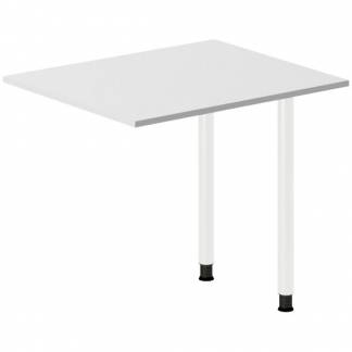 Skrivebord, tilbyg DNA Lys gr&aring; 800x600 mm I-ben Hvid