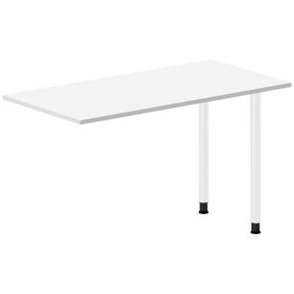 Skrivebord, tilbyg DNA Hvid 1200x600mm I-ben Hvid