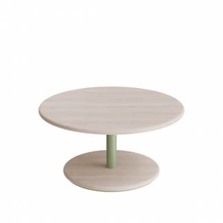 Bord Donut, &Oslash;700 mm, h&oslash;jde 350 mm, hvidpigmenteret ask p&aring; gr&oslash;nt understel