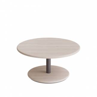 Bord Donut, &Oslash;700 mm, h&oslash;jde 350 mm, hvidpigmenteret ask p&aring; gr&aring;t understel