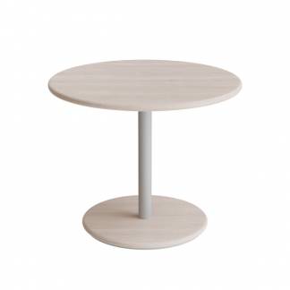 Bord Donut, &Oslash;700 mm, h&oslash;jde 570 mm, hvidpigmenteret ask p&aring; alugr&aring;t understel