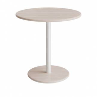 Bord Donut, Ø700 mm, højde 720 mm, hvidpigmenteret ask på hvidt understel glans 10