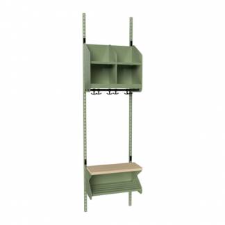 BST Kombination D, Startsektion 2 pladser B 500 mm, grøn