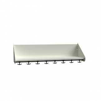 BST Hattehylde uden skillev&aelig;gge, 4 pladser B1000 mm Hvid