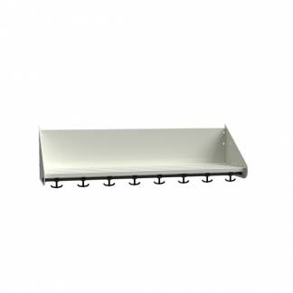 BST Hattehylde uden skillev&aelig;gge, 4 pladser B1000 mm Hvid