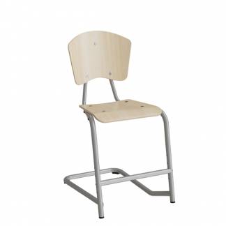 Stol Fyran 3751, Birk laminat, alugr&aring; ben