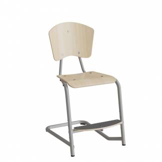 Stol Fyran 3751, Birk laminat, alugr&aring; ben