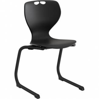Stol Tarris Junior, sort s&aelig;de med sort C-stel