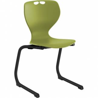 Stol Tarris Junior, oliven s&aelig;de med sort C-stel