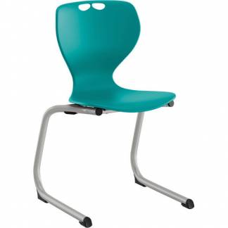 Stol Tarris Junior, turkis s&aelig;de med alugr&aring;t C-stel