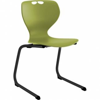 Stol Tarris, oliven s&aelig;de med sort C-stel